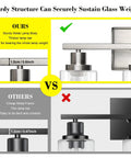Comparison of sturdy structure for Killer 3 Light Wall Sconces With Clear Glass Shade And Brushed Nickel Finish.