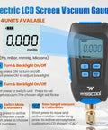 Digital Micron Vacuum Gauge For HVAC Systems, Precision Micron Readings, Digital Pressure Tester Meter For Accurate Evacuation, 0.000 mmHg display