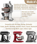 Heavy Duty Worm Gear Assembly Replacement For Whirlpool Maytag KitchenAid Mixers showing metal gears and mixer compatibility