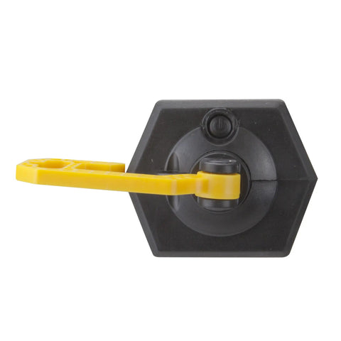 Hexagonal magnetic base and yellow hanging hook for Rechargeable LED Bar Light With 650 Lumens, Dual USB Power In And Out
