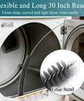 Go To All In One Dryer Vent Cleaner Brush And Lint Remover Kit With Flexible Extendable Handle For Dryer Vents, AC Coils, Refrigerator Coils, Dust Collectors, Condenser Units And More. 30-inch flexible brush cleaning dryer vent