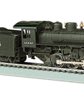 USRA 0-6-0 Old-School Steam Locomotive With Slope Tender And Operating Smoke Unit Santa Fe ATSF 2034 on HO Scale Track