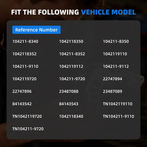 List of reference numbers for Heavy Duty Alternator Replacement For Silverado 1500 2500 Express 2500 3500 Tahoe Suburban Yukon Savana 12V 150A Direct Fit With Real Truck Ready Fitment 104211 8340 1042118352 84143542.