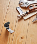 High Security T Handle Cam Latch Lock With Black ABS And Metal Construction Keyless Swing Knob on wooden surface