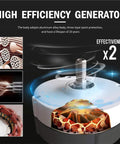 Beefed Up Vertical Axis Wind Turbine Generator 10000W 12000W With MPPT Controller, aluminum body, internal components exposed