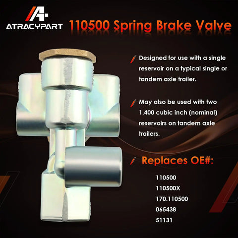 Trailer Priority Brake Control Valve Replacement With Three Eighths Inch Ports No Fuss Emergency Stop Parking 2 Pack