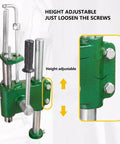 Heavy Duty Arbor Press With 700 Lbs Capacity And No Sweat Spring Action showing height adjustable feature and screws.