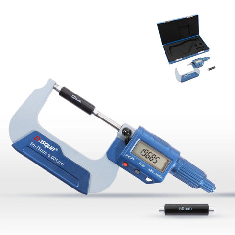 Digital Outside Micrometer 2 To 3 Inch With Carbide Tip, Pro Grade Precision Measuring Tool with display and case