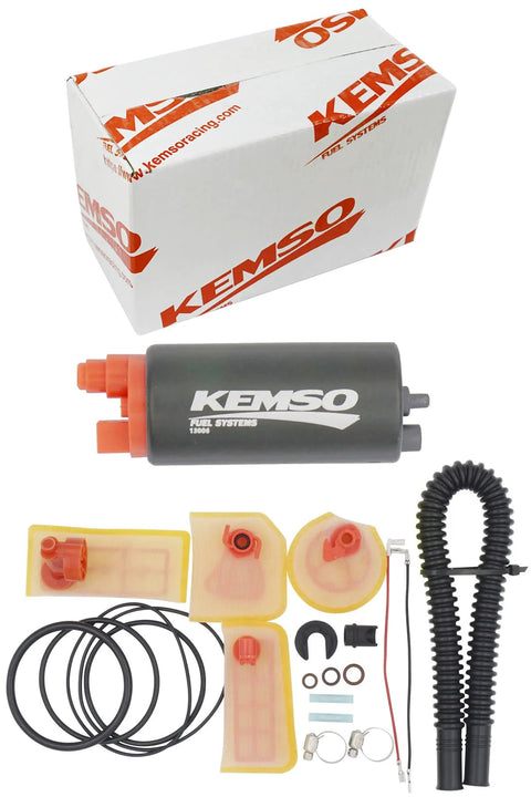 High Flow In Tank Fuel Pump Kit For ATV Quad King Quad 400 LT A400F Quadracer 450 LT R450 visible with parts and box packaging.