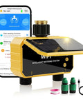 Solar Powered Smart Sprinkler Timer With WiFi For Garden Hose Dope Two Zone Irrigation System With Rain Sensor And Manual Mode