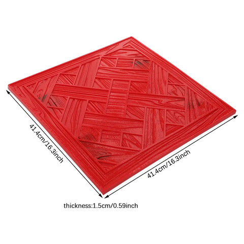 Big 16 By 16 Inch Concrete Stamp Mat With Realistic Woven Texture For Patios Driveways And Walkways Durable PU Material Non Slip Grip