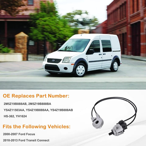Top Tier Plug N Play AC Heater Control Switch For 2000 To 2007 Ford Focus And 2010 To 2013 Transit Connect Damper Door Actuator Assembly on vehicle background.