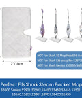 Replacement Steam Mop Pads For Shark Vacmop and Steam Pocket Mops Easy Fit For S3500 Series S3501 12.5 by 7 Inch White