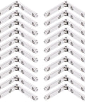20 Pieces Zinc Alloy Box Hinges 90 Degree Decorative Folding Hardware For Jewelry Boxes And Mini Furniture, Silver Finish