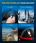 Image showing signs to replace fuel pump: hard start, cold start issues, lack of power, fuel gauge error, relevant to Electric Fuel Pump Assembly For GM Suburban 1500 Avalanche Yukon XL 1500 Escalade ESV EXT 2008 To 2014 5.3L And 2009 To 2014 6.2L Engines Plug And Play Ready To Install Direct Fit.