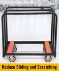 Heavy Duty Steel Panel Truck Cart Built To Haul 1000 Lbs With Four Swivel Casters Wood End And Three Side Handrails For Easy Moving And Reliable Load Transport black steel cart with wood end and swivel casters