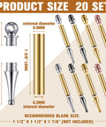 Kick Start Your Festive Craft Game With This 20 Piece Diy Christmas Tree Ornament Woodturning Kit featuring size and dimensions details.