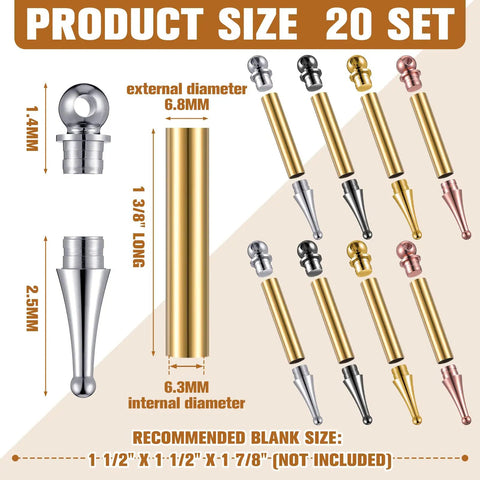 Kick Start Your Festive Craft Game With This 20 Piece Diy Christmas Tree Ornament Woodturning Kit featuring size and dimensions details.