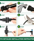 Installation steps for All-In-One Drip Irrigation Kit with Quick Connect Tubing for garden and greenhouse