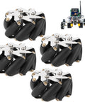 4pcs 48mm Steel Mecanum Wheels Set With Omni Directional Rollers For Robot Cars And RC Projects TPR Roller Drive Wheel