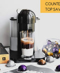 Coffee machine with Large Capacity 12 Sided Polygon Coffee Pods Holder Go To For Nespresso VertuoLine Capsules with pods.