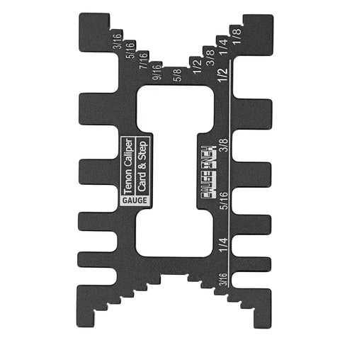 Hella Precise CNC Machined Aluminum Alloy Dovetail Jig Caliper for Woodworking Workbench with step measurements.