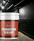 Rock-Solid Heavy-Duty Foundation Sealant Workhorse And Rubber Silicone Waterproof Sealant For Basement Leak Repair in a basement.