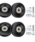 Carriage Wheel Kit For Ladder Hoist Replacement Parts TP250 TP400 4 Pack Rugged Carbon Steel Wheel Assembly with bolts and washers