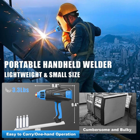 Portable Arc Welding Gun 110V 90A Stick Welder With IGBT Inverter Lightweight 3.3 Lbs Handheld Welder in use for metalwork