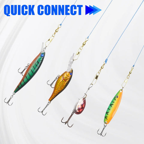Pro Grade High Strength Barrel Swivel Snap 100 Piece Kit For Lure Connector Tackle Leader Lines Saltwater And Freshwater Angling With Solid Rings In Gold And Black Sizes 2 4 6 8 10 12 14, quick connect lures