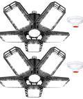 Deformable LED Garage Light With Six Adjustable Panels For Garage, Workshop And Basement E26 E27 Socket High Temp Plastic Construction Beast Bright