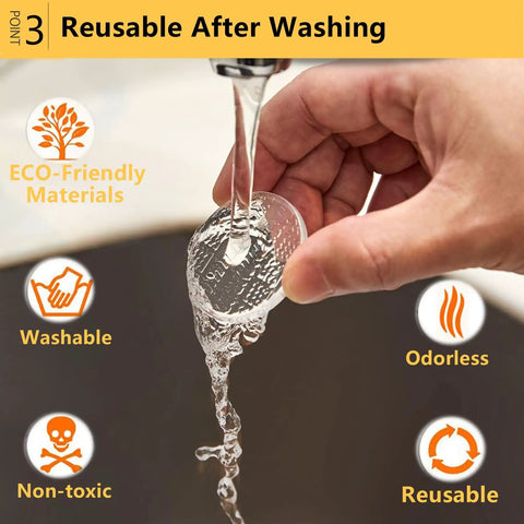 Lockdown Grip Non Slip Furniture Pads 12 Pack Clear Anti Skid Grippers For Hardwood Floors Durable Rubber Base No Nonsense Scratch Protection Stay Put, hand washing clear disc.