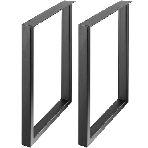 28 Inch Adjustable Square Steel Table Legs Set Of 2 Heavy Duty Desk Legs With 1000 Lb Load Capacity Rust Proof Matte Black Finish Quick Install For DIY Furniture Support