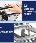 Top Notch Manual Food Sealing Machine For Sandwich Trays And Takeaway Boxes with light labor-saving handle and aluminum film.