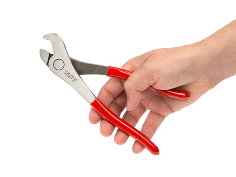 7-3/4 Inch Nut Jaw Pliers With High Leverage Parrot Jaw Grips Nuts Bolts And Fasteners Hex Round And Square Shapes Slender Nonslip Grips