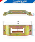 Dimensions of 10 Pack E Track Tie Down Slot Anchors And 1 Slot Plate Anchors For E Track System Accessories.