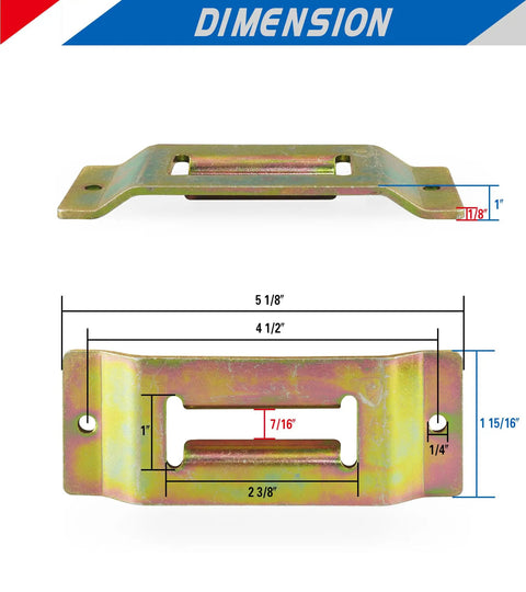 Dimensions of 10 Pack E Track Tie Down Slot Anchors And 1 Slot Plate Anchors For E Track System Accessories.