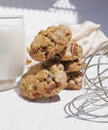 Glass of milk and cookies beside a Wire Whip Attachment For KSM150 Artisan Series Stand Mixer Stainless Steel Beater For Tilt Head Mixer