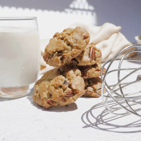 Glass of milk and cookies beside a Wire Whip Attachment For KSM150 Artisan Series Stand Mixer Stainless Steel Beater For Tilt Head Mixer