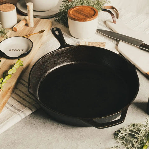 12 Inch Round Large Preseasoned Cast Iron Skillet Ready To Use Right Out Of The Box With Superior Heat Retention For Even Cooking