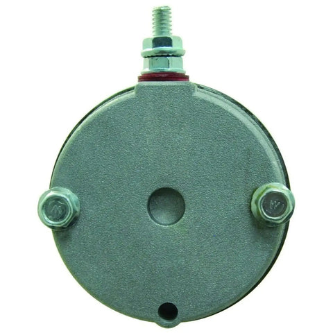 Snow Plow Motor Replacement 12V CCW For Meyer E47 Electro Touch 3 by 16 Wide Slot, back view showing connectors.