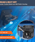 Heavy Duty Truck Bed Tie Down Anchors With Boxlink Cleats And Mounting Plates Built Solid For Locking Down Your Rig Fits Ford F150 F250 F350 Raptor 2015 To 2025 close-up of powder-coated metal and ABS housing with cleat