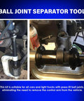 Ball Joint Removal Tool Kit 10 Piece For Most 2WD And 4WD Cars And Light Trucks in use, close-up view with U-joint removal