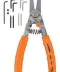 Model 1434 Internal and External Quick Switch Retaining Ring Pliers and Tip Kit with five color-coded tips and hex key.