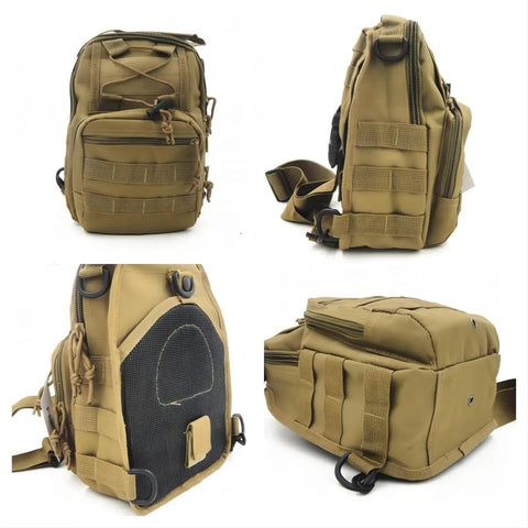Dope Lightweight Outdoor Tactical Backpack For Everyday Carry Tan With Tons Of Pockets And Quick Access Compartments A Versatile EDC Sling Pack For Work Travel And Weekend Missions