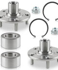 Front Wheel Hub Repair Kit For Dodge Caliber Jeep Compass Patriot Mitsubishi Lancer Outlander Outlander Sport 2007 Through 2017 SUV AWD Or FWD Ready To Roll 2 Pieces Replaces 510090 And BR930558K, showing hubs and bearings