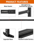 Adjustable Aluminum Trailer Ladder Rack For Open And Enclosed Trailers, 2 Bar Cargo Box Rack With Straps, Extends 5.7Ft To 7.7Ft, Lightweight Yet Heavy Duty, 800Lb Capacity, Durable Powder Coat Finish, close-up of metal gasket and reinforced base