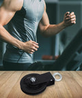 Hard Nylon 88Mm Cable Pulley Wheel For Gym Pulley Systems With Smooth Bearings alongside a person running on a treadmill