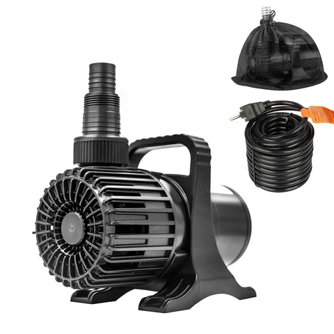 Smart Submersible Pond Pump 1800 GPH 100W Quiet Waterfall Fountain For Small Ponds Garden Yard Patio IPX8 With 32.8 Ft Cord