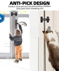 Anti-pick design black latch preventing child and cat from opening doors. 180 Degree Flip Sliding Barn Door Lock For Privacy Set Of 2 Premium 304 Stainless Steel Barn Door Latch With Corrosion Resistant Finish Easy Install Privacy Lock For Doors Pet Doors Bathrooms Outdoor Areas Garages And Windows.